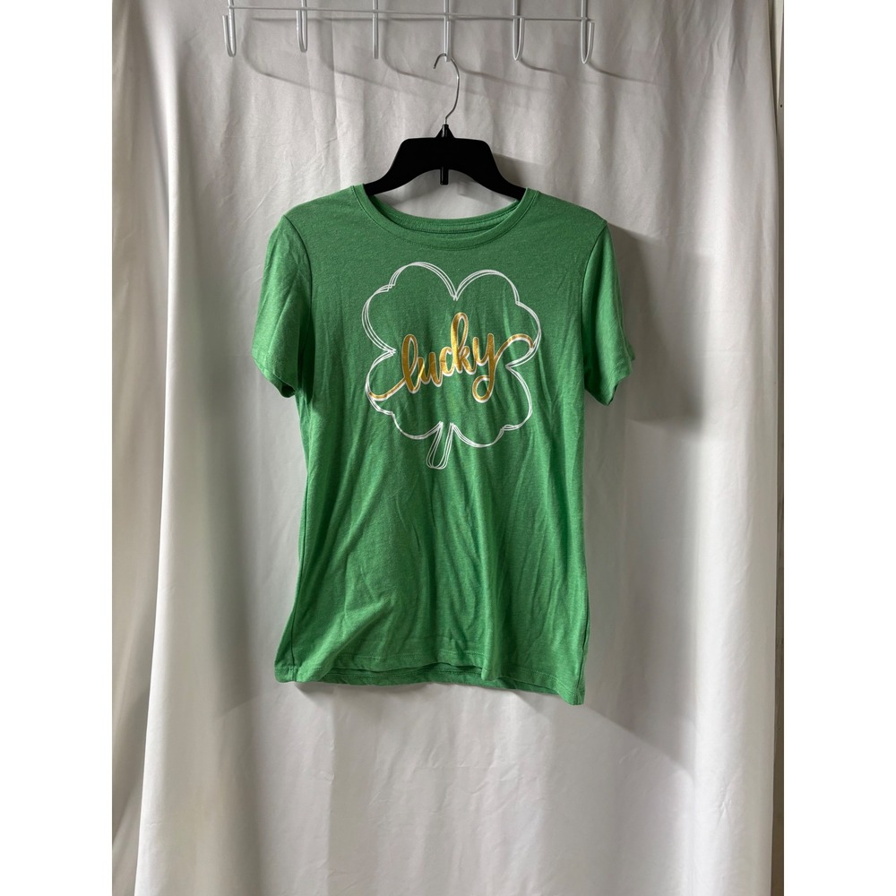 Way to Celebrate St‎ Patricks Day Green Lucky Shamrock Graphic T-Shirt Womens S